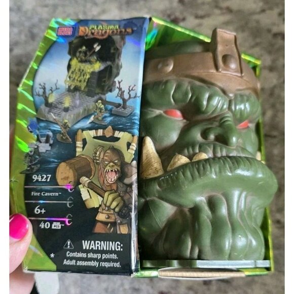 Fire Cavern Plasma Dragons Mega Bloks 2007 #9427 Figure Playset New Vintage NIB - Picture 1 of 9
